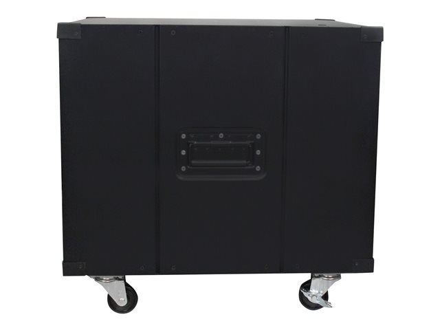 StarTech.com 9U Open Frame Rack with Wheels - 4 Post 23\" Deep Portable Open Frame Cabinet for 19\" Network, Data & Server Equipment - 220 lbs capacity (RK960CP) - Rack - black - 9U - 23\"