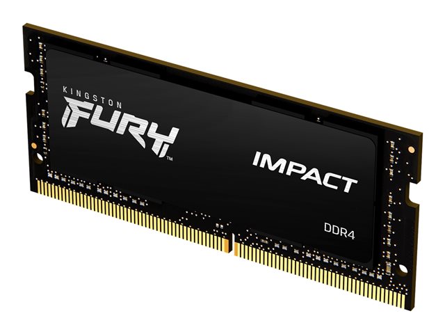 Kingston FURY Impact - DDR4 - module - 32 GB - SO-DIMM 260-pin - 2666 MHz / PC4-21300 - CL16 - 1.2 V - unbuffered - non-ECC - black