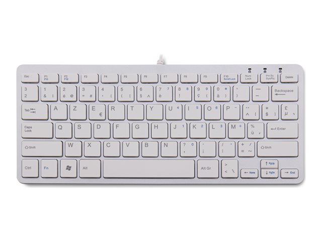 Compact Toetsenbord AZERTY (BE) wit Bedraad