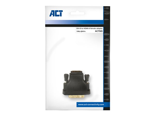 ACT - Videoadapter - DVI-D male naar HDMI female - zwart