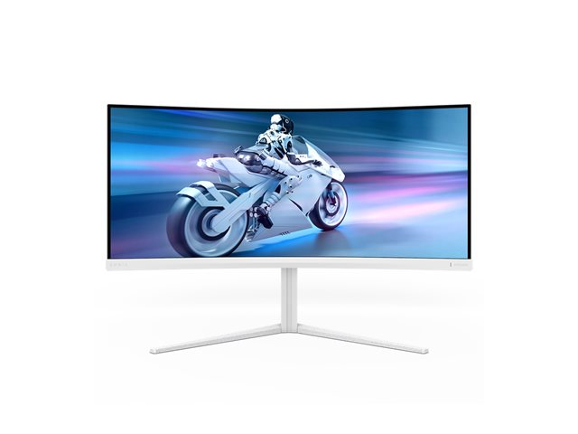 Philips Evnia 5000 34M2C5501A - LED monitor - gaming - curved - 34\" - 3440 x 1400 WQHD @ 180 Hz - Fast VA - 300 cd/m² - 4000:1 - DisplayHDR 400 - 0.5 ms - 2xHDMI, DisplayPort - speakers - white
