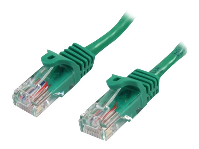 StarTech.com 0.5m Green Cat5e / Cat 5 Snagless Ethernet Patch Cable 0.5 m - Patch cable - RJ-45 (M) to RJ-45 (M) - 50 cm - UTP - CAT 5e - stranded, snagless - green
