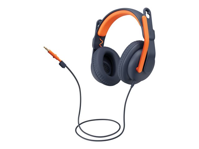 Logitech Zone Learn Over-Ear Wired Headset for Learners, 3.5mm AUX - Headphones with mic - full size - wired - 3.5 mm jack