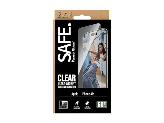 SAFE by PanzerGlass Screen Protector iPhone Air Ultra- Wide Fit w. EasyAligner