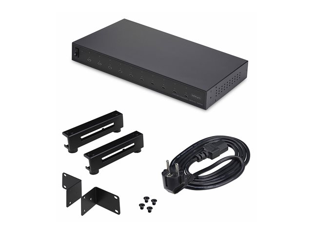 StarTech.com - Hub - 10 x USB-C - desktop, rack-mountable
