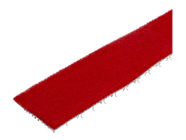StarTech.com 100ft Hook and Loop Roll, Cut-to-Size Reusable Cable Ties, Bulk Industrial Wire Fastener Tape /Adjustable Fabric Wraps Red / Resuable Self Gripping Cable Management Straps - Adjustable Loop Ties (HKLP100RD) - Hook & loop fastener - 30.48 cm - red - for P/N: HKLP100, HKLP100BL, HKLP100GN, HKLP100YW