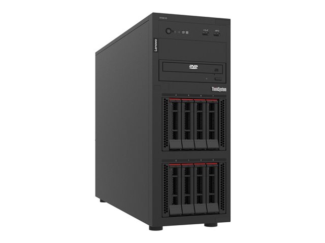 Lenovo ThinkSystem ST250 V3 7DCE - Server - tower 4U - 1-way - 1 x Xeon E-2488 / up to 5.6 GHz - RAM 16 GB - hot-swap 2.5\" bay(s) - no HDD - Matrox G200 - Gigabit Ethernet - no OS - monitor: none