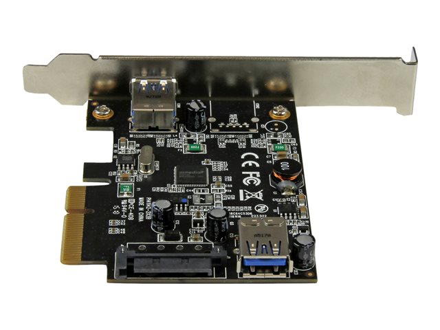 StarTech.com 2 Port USB 3.1 (10Gbps) Card - USB-A 1x External 1x Internal - PCIe USB 3.1 Card with Type-A - PCI Express (PEXUSB311EI) - USB adapter - PCIe x4 low profile - USB 3.1 x 2 - for P/N: USB312SAT3, USB31C2SAT3
