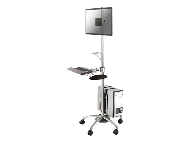 Neomounts FPMA-MOBILE1800 - Wagen - voor lcd-scherm / pc-apparatuur - zilver - schermgrootte: 10\"-27\"
