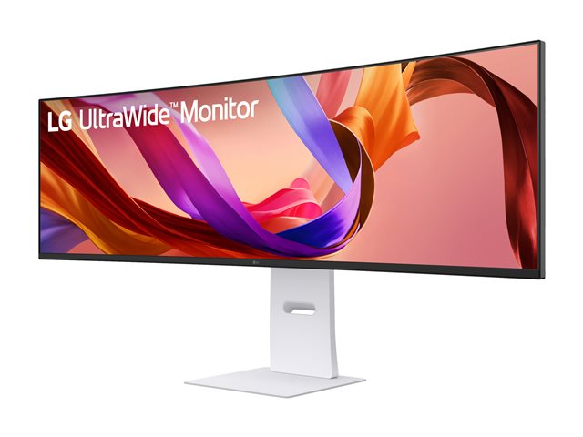 LG UltraWide 49U950A-W - LED monitor - curved - 49\" - 5120 x 1440 Dual Quad HD @ 144 Hz - Nano IPS - 1000:1 - DisplayHDR 400 - 1 ms - 2xHDMI, DisplayPort, USB-C - speakers