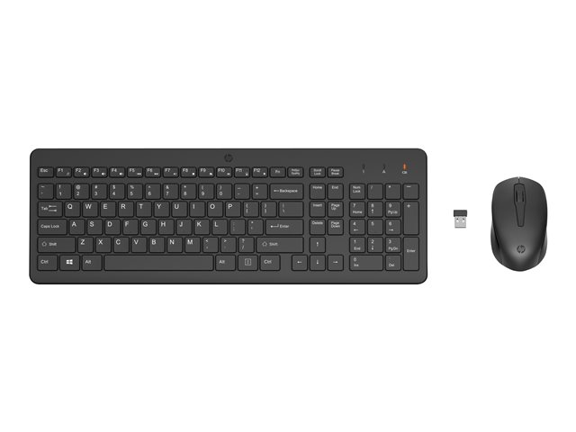 HP 330 - Keyboard and mouse set - wireless - 2.4 GHz - QWERTY - English - black - for HP 21, 22, 24, 27, Laptop 15, 15s, 17, Pavilion 24, 27, TP01, Pavilion Laptop 14, 15