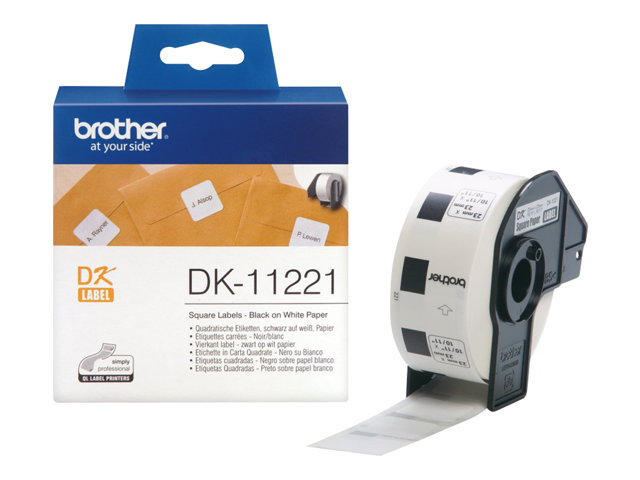 Brother DK-11221 - Black on white - 23 x 23 mm 1000 label(s) labels - for Brother QL-1050, 1060, 1110, 500, 550, 560, 570, 580, 600, 650, 700, 710, 720, 820