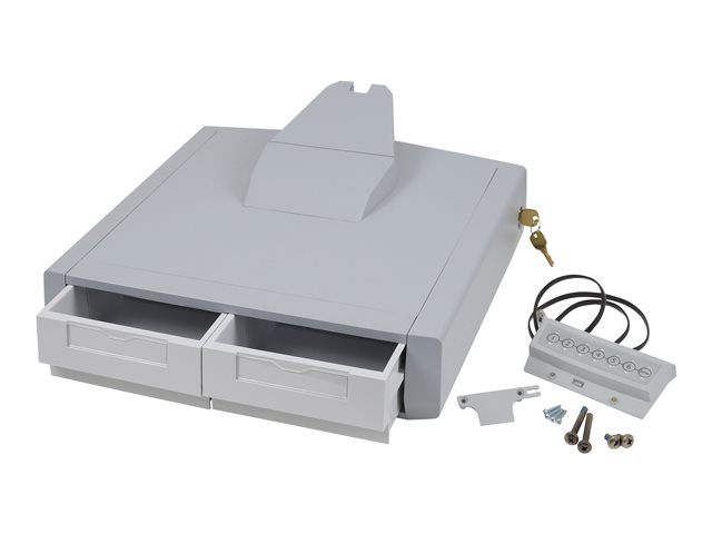 Ergotron StyleView SV44 Series Primary Double - Mounting component (2 drawers module) - lockable - medical - grey, white - cart mountable