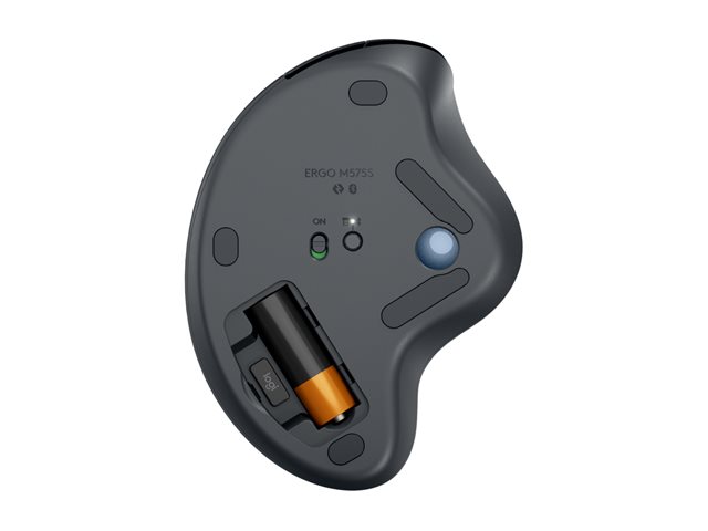 Logitech Ergo Series ERGO M575S - Trackball - ergonomic - optical - 5 buttons - wireless - Bluetooth, 2.4 GHz - Logitech Logi Bolt USB receiver - graphite