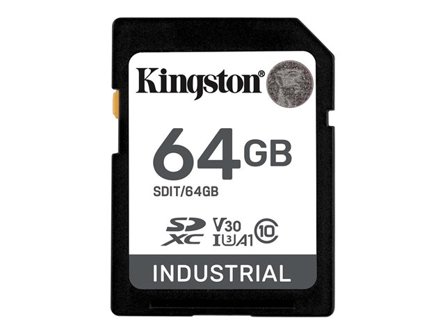 Kingston Industrial - Flash memory card - 64 GB - A1 / Video Class V30 / UHS-I U3 / Class10 - microSDXC UHS-I
