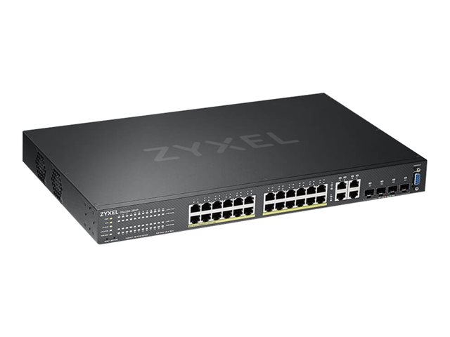 Zyxel GS2220-28HP - Switch - Managed - 24 x 10/100/1000 (PoE+) + 4 x combo Gigabit SFP - rack-mountable - PoE+ (375 W)