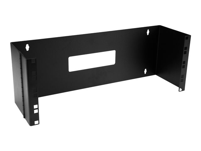 StarTech.com 4U Hinged Wall Mount Patch Panel Bracket - 6 inch Deep - 19\" Patch Panel Swing Rack for Shallow Network Equipment- 33lbs (WALLMOUNTH4) - Wall mount bracket - 4U - 19\"