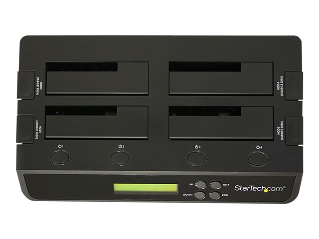 StarTech.com 4 Bay USB 3.0/ eSATA Hard Drive Duplicator Dock for 2.5\" & 3.5\" SATA/ IDE SSD HDD - Standalone 1:3 Copier Docking Station (SATDOCK4U3RE) - Hard drive duplicator - 4 bays (SATA-300) - for P/N: SVA12DN4NEUA