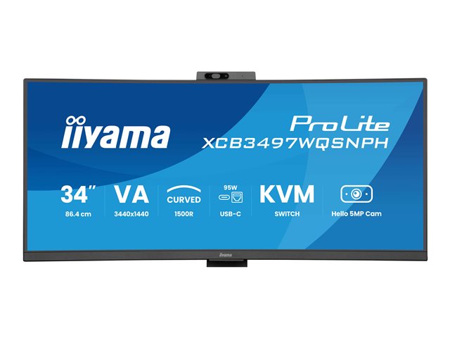 \34\\W LCD Curved Business UWQHD VA \nUSB-C Dock KVM Windows Hello Webcam\\n\n