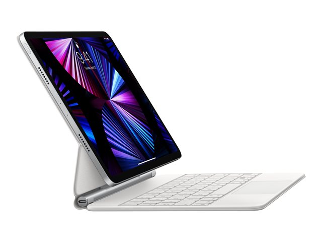 Apple Magic Keyboard - Keyboard and folio case - with trackpad - backlit - Apple Smart connector - QWERTY - Russian - white - for Apple 10.9-inch iPad Air (4th gen, 5th gen), 11-inch iPad Air (M2), 11-inch iPad Pro (1st gen, 2nd gen, 3rd gen, 4th gen)