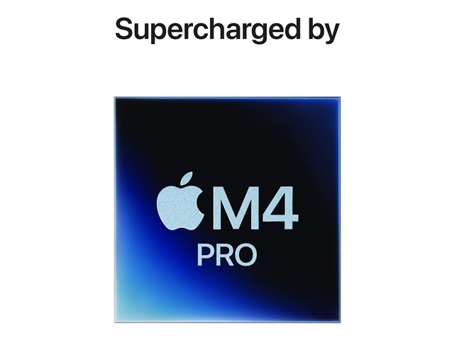 Apple Mac mini - M4 Pro up to - RAM 24 GB - SSD 512 GB - Apple M4 Pro 16-core - Gigabit Ethernet, IEEE 802.11ax (Wi-Fi 6E), Bluetooth 5.3 - macOS Sequoia 15.0 - monitor: none - silver
