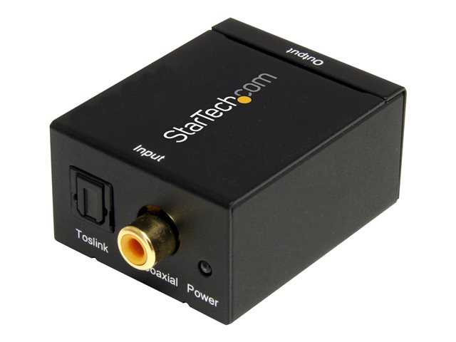 StarTech.com SPDIF Digital Coaxial or Toslink Optical to Stereo RCA Audio Converter - Digital Audio Adapter (SPDIF2AA) - Coaxial/optical digital audio converter - black - for P/N: FPCEILPTBLP, FPWARTB1M, FPWFXBAT, FPWTLTBAT, STNDMTV100, STNDMTV70, STNDMTVDUO