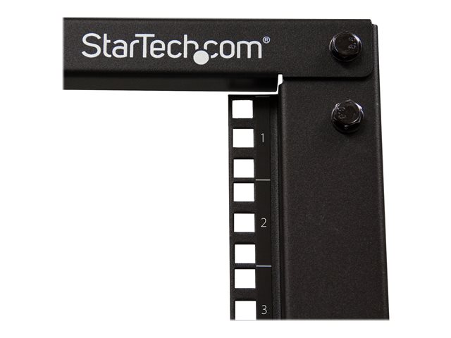StarTech.com 18U 19\" Open Frame Server Rack, 4 Post Adjustable Depth 22-40\" Mobile, Free Standing Rolling Network/Computer Equipment Data Rack, Dell PowerEdge, HP ProLiant ThinkServer - Adjustable Server Rack (4POSTRACK18U) - Rack open frame - 4-post - floor-standing - black - 18U