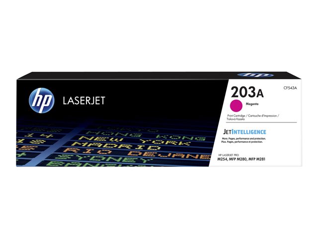 HP 203A - Magenta - original - LaserJet - toner cartridge (CF543A) - for Color LaserJet Pro M254dw, M254nw, MFP M280nw, MFP M281cdw, MFP M281fdn, MFP M281fdw