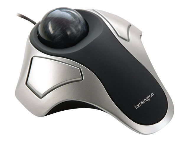Kensington Orbit Optical Trackball - Trackball - right and left-handed - optical - 2 buttons - wired - USB - silver