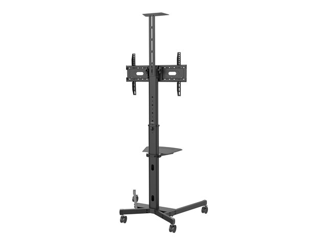 VISION Value Display Floor Stand - LIFETIME WARRANTY - Steel construction - Trolley fits displays 31-80\" with VESA sizes up to 600 x 400 - Rotates portrait to landscape - Manual height adjustment that can be locked off to stop wobble - Tilt adjustmen