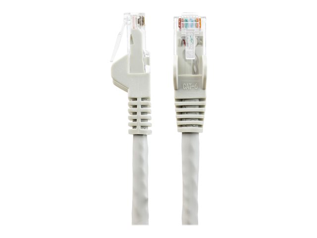 StarTech.com 7m LSZH CAT6 Ethernet Cable, 10 Gigabit Snagless RJ45 100W PoE Network Patch Cord with Strain Relief, CAT 6 10GbE UTP, Grey, Individually Tested/ETL, Low Smoke Zero Halogen - Category 6 - 24AWG - Patch cable - RJ-45 (M) to RJ-45 (M) - 7 m - 6 mm - UTP - CAT 6 - snagless - grey