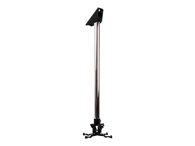 B-TECH PRO Install BT899-FD - Mounting kit (adjustable ceiling plate, carousel mounting plate, pole) - fixed drop - for projector - micro adjustable - lockable - black & chrome