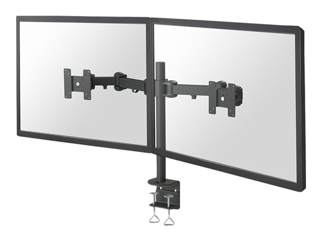 Neomounts FPMA-D960D - Mounting kit - full-motion - for 2 LCD displays - black - screen size: 10\"-27\" - clamp mountable, desk-mountable