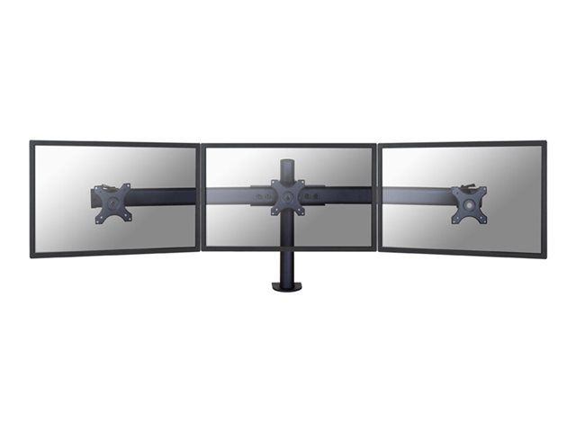 Neomounts FPMA-D700D3 - Mounting kit - for 3 LCD displays - black - screen size: 10\"-27\" - clamp mountable, desk-mountable