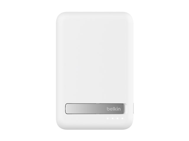 Belkin - Wireless power bank - magnetic with Qi2 - 8000 mAh - 15 Watt - Fast Charge (24 pin USB-C) - on cable: USB-C - white