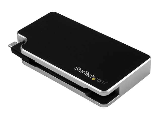 StarTech.com USB C Multiport Adapter - UHD 4K - USB C to VGA / DVI / HDMI - USB C Adapter - USB-C VGA Multiport Adapter (CDPVGDVHDB) - Adapter - 24 pin USB-C male to HD-15 (VGA), DVI-I, HDMI female - 11 cm - black, silver - active converter, 4K30Hz (3840 x 2160) support (HDMI), 1920 x 1200 (WUXGA) support 60Hz (DVI and VGA)