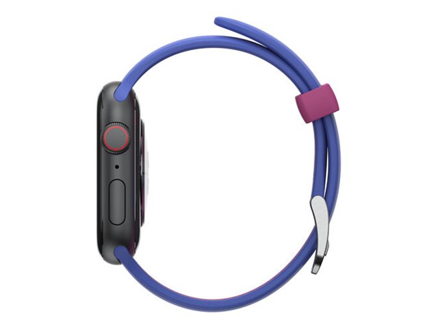 OtterBox - Wrist pack for smart watch - antimicrobial - silver-infused silicone, stainless steel - blueberry tarte - for Apple Watch SE, Series 3, Series 4, Series 5, Series 6, Series 7