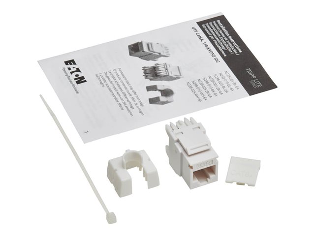 Cat6a 110-Style Punchdown RJ45 KeystoneJack White TAA