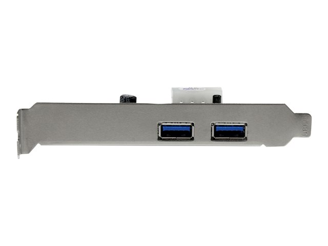 StarTech.com 2 Port PCI Express (PCIe) SuperSpeed USB 3.0 Card Adapter with UASP - LP4 Power - Dual Port USB 3 PCIe Controller (PEXUSB3S25) - USB adapter - PCIe - USB 3.0 x 2 - for P/N: CFASTRWU3, S251SMU33EP, ST103008U2C, ST53004U1C, ST7300U3M, ST93007U2C, UNI251BMU33