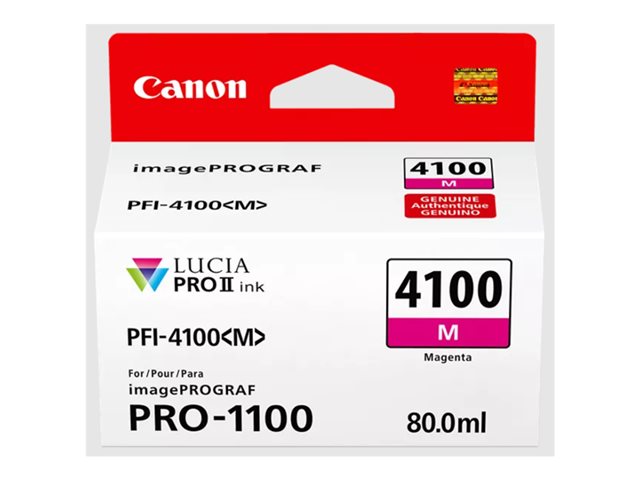 Canon PFI-4100 M - 80 ml - magenta - original - hanging box - ink tank - for imagePROGRAF PRO-1100