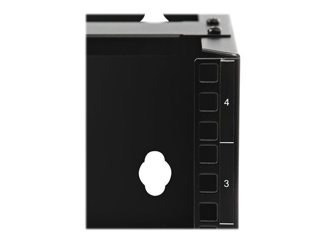 StarTech.com 4U Wall Mount Rack, 19\" Wall Mount Network Rack, 13.78 inch Deep (Low Profile), Wall Mounting Patch Panel Bracket for Network Switches, IT Equipment, 44lb (20kg) Capacity - Network Equipment Rack (WALLMOUNT4) - Network device mounting br
