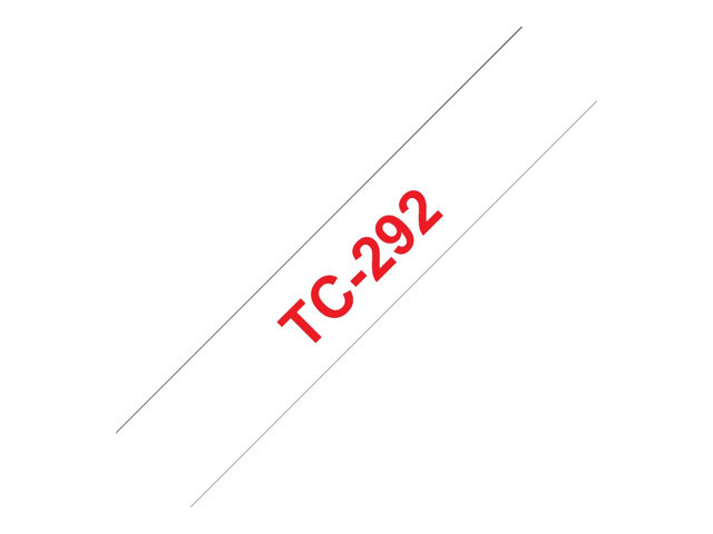 Brother - White, red - Roll (0.9 cm x 7.7 m) 1 pcs. printer tape - for P-Touch PT-15, PT-20, PT-2000, PT-3000, PT-500, PT-5000, PT-6, PT-8, PT-8E