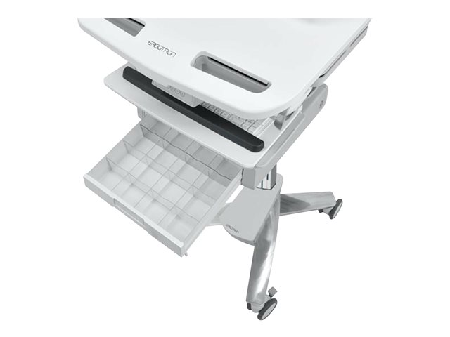 Ergotron StyleView - Cart - open architecture - for LCD display / PC equipment - medical - plastic, aluminium, zinc-plated steel - grey, white, polished aluminium - screen size: up to 24\"