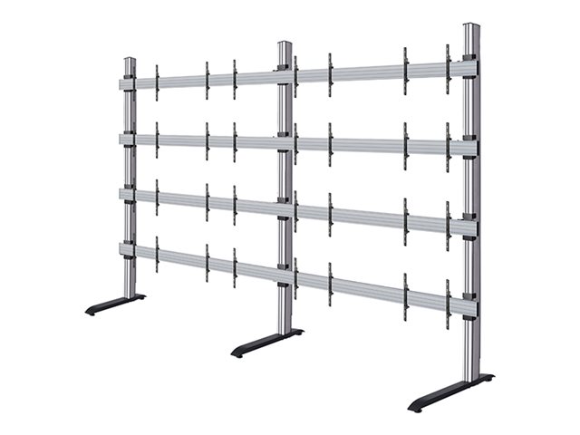 B-TECH System X BT9370-LG-LSAC-4X4 - Stand - open frame - for 4x4 dvLED video wall - 217\" - black - screen size: 54\" - mounting interface: 600 x 400 mm - free-standing