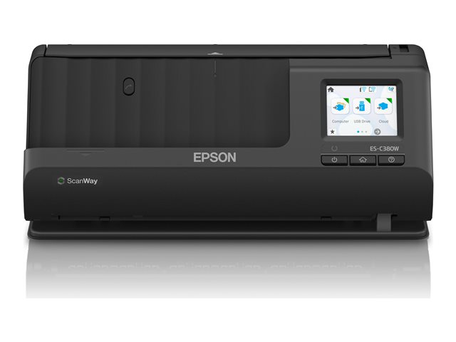 Epson ES-C380W - Sheetfed scanner - Duplex - A4/Legal - 600 dpi x 600 dpi - ADF (20 pages) - up to 3500 scans per day - USB 2.0, Wi-Fi(n)
