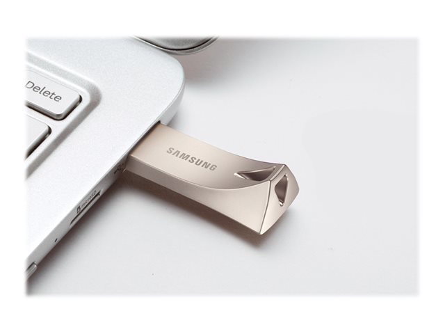 Samsung BAR Plus MUF-128BE3 - USB flash drive - 128 GB - USB 3.1 Gen 1 - champagne silver