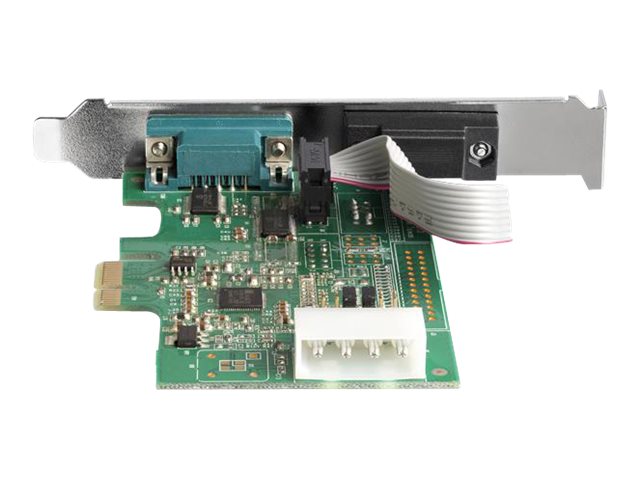 StarTech.com 2-port PCI Express RS232 Serial Adapter Card, PCIe RS232 Serial Host Controller Card, PCIe to Serial DB9 COM Ports, 16950 UART, Low Profile Expansion Card, Windows/macOS/Linux - Full/Low-Profile (PEX2S953LP) - Serial adapter - PCIe low profile - RS-232 x 2