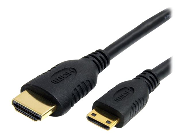 StarTech.com 2m High Speed HDMI Cable with Ethernet HDMI to HDMI Mini - HDMI cable with Ethernet - HDMI male to 19 pin mini HDMI Type C male - 2 m - shielded - black