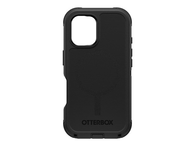 OtterBox Defender Series - Back cover for mobile phone - MagSafe compatibility - black - for Apple iPhone 16