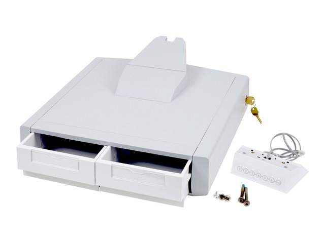 Ergotron StyleView Primary Double Drawer - Mounting component (drawer module) - lockable - medical - grey, white - cart mountable